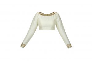 embroidered ivory blouse