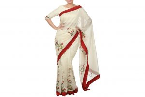 ivory white saree online